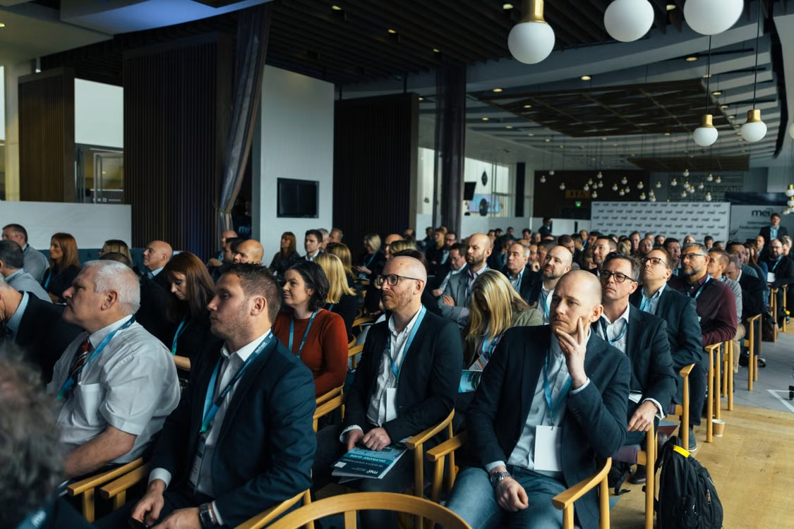 Delegates seated for a keynote session